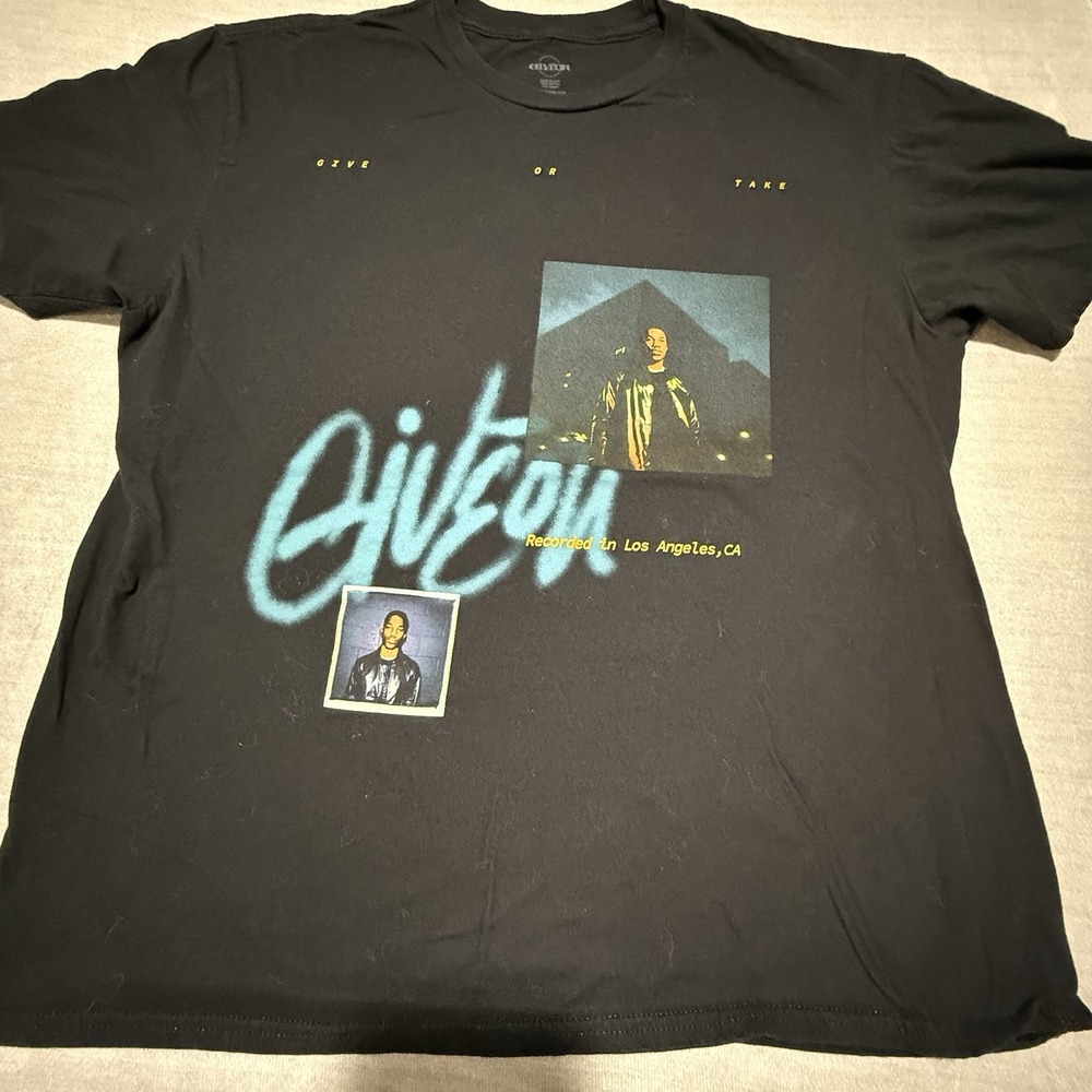 Rare 2022‎ Giveon Give Or Take Tour T-shirt Recorded In Las Angeles XL